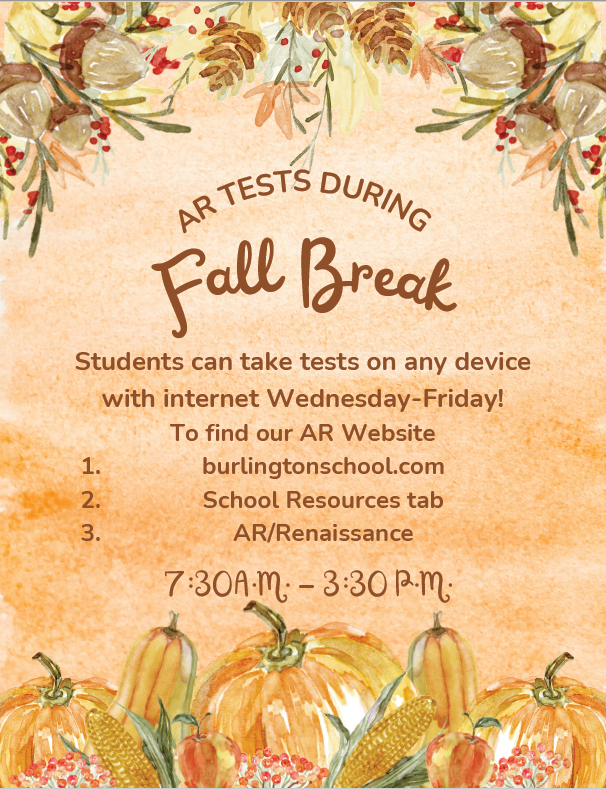 AR Tests during Fall Break