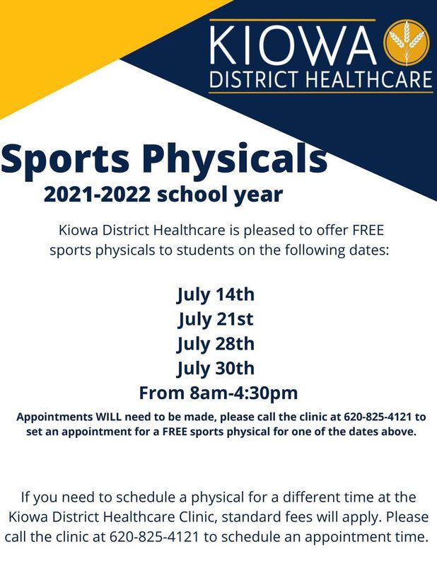 KIOWA sports physicals